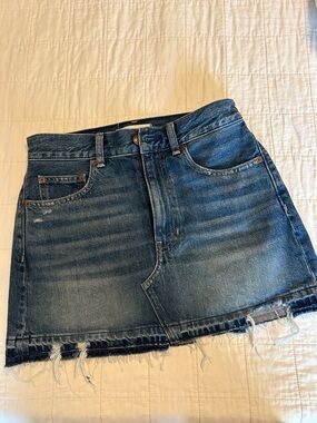 Madewell denim mini skirt